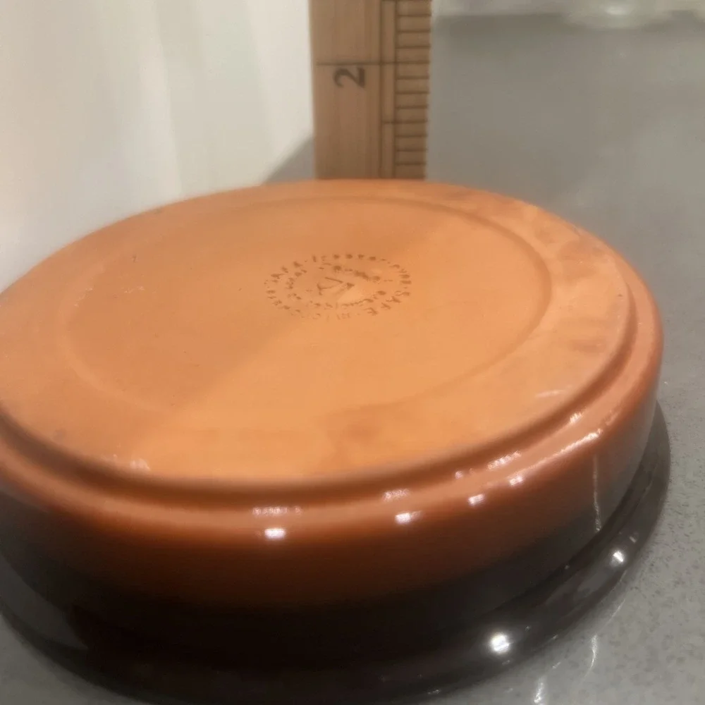Set Of 2 CERMER Ramekins Terracotta Pottery Baking Dessert Dish Creme Brûlée
